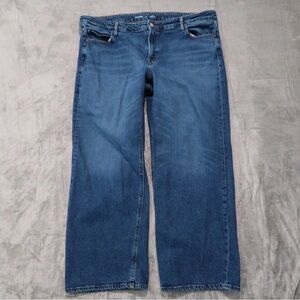 Old Navy Jeans Women 20 Blue
Wide Leg Mid Rise Baggy
Whiskering Flare Retro XXL